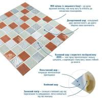 Самоклеюча 3D панель Sticker wall 700х700х4мм мозаїка коричнева (D) SW-00002012