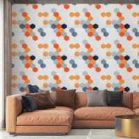 Самоклеющиеся 3D панель Sticker wall 700х700х4мм мозаика оранжевая (D) SW-00002013