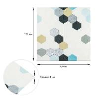 Самоклеющиеся 3D панель Sticker wall 700х700х4мм мозаика серо-голубая (D) SW-00002014