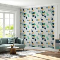Самоклеющиеся 3D панель Sticker wall 700х700х4мм мозаика сине-жёлтая (D) SW-00002016