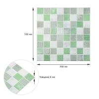 Самоклеющиеся 3D панель Sticker wall 700х700х4мм мозаика зелёная (D) SW-00002010