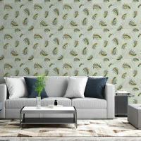 Самоклеющиеся 3D панель Sticker wall 700х700х4мм папоротник на бежевом фоне (D) SW-00001983