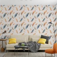 Самоклеющиеся 3D панель Sticker wall 700х700х4мм перья разноцветные (D) SW-00002001