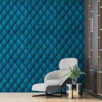 Самоклеющиеся 3D панель Sticker wall 700х700х4мм ромбы синие (D) SW-00001985