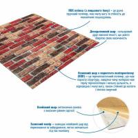 Самоклеющиеся 3D панель Sticker wall 700х770х2мм (047-2) ЕКАТЕРИНОСЛАВСКИЙ КИРПИЧ (D) SW-00001916
