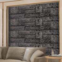 Self-adhesive 3D panel Sticker wall stone black SW-00001374