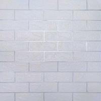Self-adhesive 3D panel Sticker wall brick white with silver stripe 100-3 SW-00000752