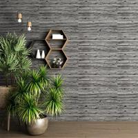 Self-adhesive 3D panel Sticker wall in zebra color wood SW-00001769