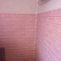 Самоклеюча 3D панель Sticker wall під цеглу Рожевий 700x770x5мм SW-00000143