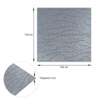 Самоклеюча 3D панель Sticker wall Silver 700*700*6мм (D) SW-00001951