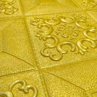 Самоклеющиеся 3D панель Sticker wall золото SW-00001466