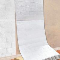 Self-adhesive 3D panel in a roll under white brick Sticker wall R001-3-20