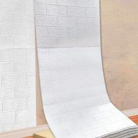 Самоклеющиеся 3D панель в рулоне под белый кирпич Sticker wall R001-3