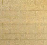 Self-adhesive 3D panel in a roll under a beige brick Sticker wall R009-3 SW-00001394