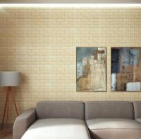 Self-adhesive 3D panel in a roll under a beige brick Sticker wall R009-3-20 SW-00001195