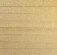 Self-adhesive 3D panel in a roll under a beige brick Sticker wall R009-3-20 SW-00001195
