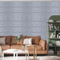 Self-adhesive 3D panel in a roll under a silver brick Sticker wall R017-3 SW-00001445