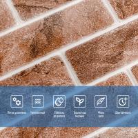 Самоклеющиеся 3D панель Sticker wall 670х680х4мм клинкер песчано-коричневый (D) SW-00002004