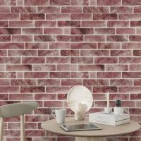 Самоклеюча 3D панель Sticker wall 680х680х4мм клінкер рожева глина (D) SW-00002005