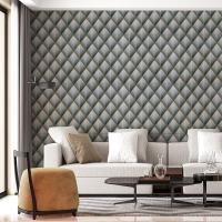 Самоклеющиеся 3D панель Sticker wall 700х700х4мм ромбы серые (D) SW-00001986