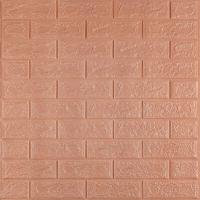 Самоклеющиеся 3D панель Sticker wall 700х770х5мм под кирпич кофе с молоком SW-00001801