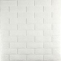 Самоклеющиеся 3D панель Sticker wall под кирпич Белый 700x770x3мм SW-00000174