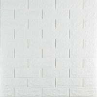 Самоклеющиеся 3D панель Sticker wall под кирпич Белый 700x770x5мм SW-00000029