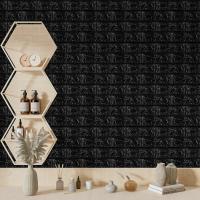 Самоклеющиеся 3D панель Sticker wall под кирпич Черный 700x770x3мм SW-00000584