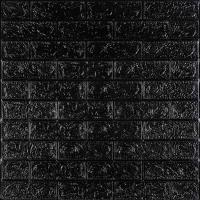 Самоклеющиеся 3D панель Sticker wall под кирпич Черный 700x770x5мм SW-00000151