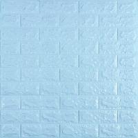 Самоклеющиеся 3D панель Sticker wall под кирпич Голубой 700x770x7мм SW-00000658
