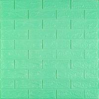 Самоклеющиеся 3D панель Sticker wall под кирпич Мятный 700x770x3мм SW-00000233