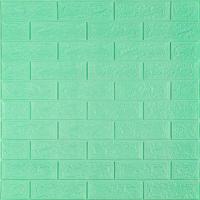 Самоклеющиеся 3D панель Sticker wall под кирпич Мятный 700x770x5мм SW-00000148