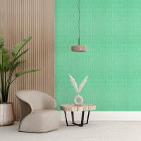 Самоклеющиеся 3D панель Sticker wall под кирпич Мятный 700x770x5мм SW-00000148