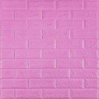 Самоклеющиеся 3D панель Sticker wall под кирпич Пурпурный 700x770x3мм SW-00000863