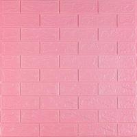 Самоклеющиеся 3D панель Sticker wall под кирпич Розовый 700x770x3мм SW-00000231
