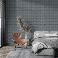 Самоклеющиеся 3D панель Sticker wall под кирпич Серый 700x770x5мм SW-00000038