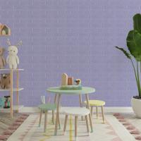 Самоклеющиеся 3D панель Sticker wall под кирпич Светло-фиолетовый 700x770x3мм SW-00000574