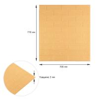 Самоклеющиеся 3D панель Sticker wall под кирпич Желто-песочный 700x770x3мм SW-00000229
