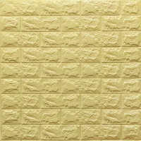 Самоклеющиеся 3D панель Sticker wall под кирпич Желто-песочный 700x770x7мм SW-00000046