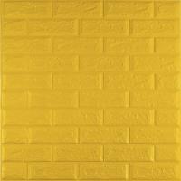 Самоклеющиеся 3D панель Sticker wall под кирпич Желтый 700x770x5мм SW-00000146