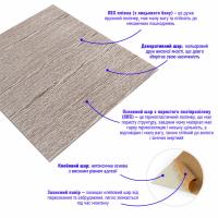 Self-adhesive 3D panel Sticker wall silver wood SW-00001464