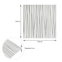 Самоклеющиеся 3D панель Sticker wall серебряные ленты 441 SW-00001185