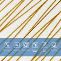 Самоклеющиеся 3D панель Sticker wall золотые ленты 440 SW-00001184