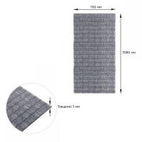 Self-adhesive 3D panel in a roll under a silver brick Sticker wall R017-3 SW-00001445