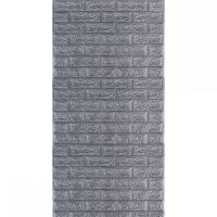 Самоклеющиеся 3D панель в рулоне под серебряный кирпич Sticker wall R017-3 SW-00001445
