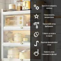 Mobile storage cabinet Sticker wall three-tier folding made of steel light gray 70*36*112.8 cm SW-00002116