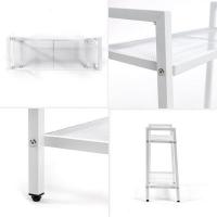 Shelf-rack Sticker wall two-tier metal white 60*26*60cm SW-00002102