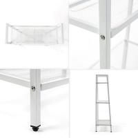 Rack-shelf Sticker wall three-tier made of metal white 60*33*110cm SW-00002103