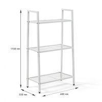 Rack-shelf Sticker wall three-tier made of metal white 60*33*110cm SW-00002103