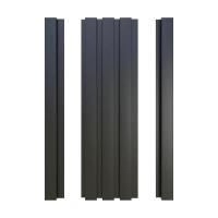 3D MDF Wall Panel Neman 117x2780x12 mm Ultramatte Black
